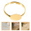 250Pcs Adjustable Golden Ring Components Iron Blanks for DIY 10