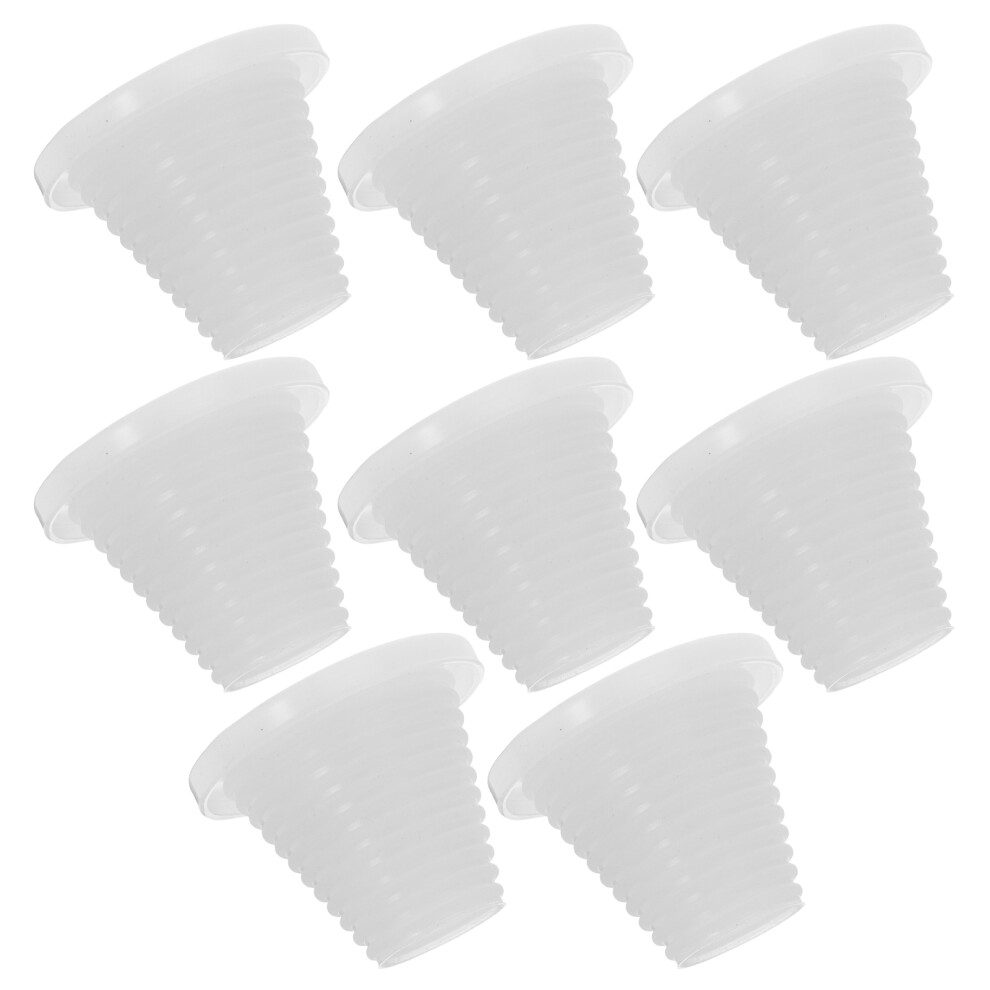 8Pcs Food Grade White Bottle Plugs Tapered Stopper Set 3722485315352