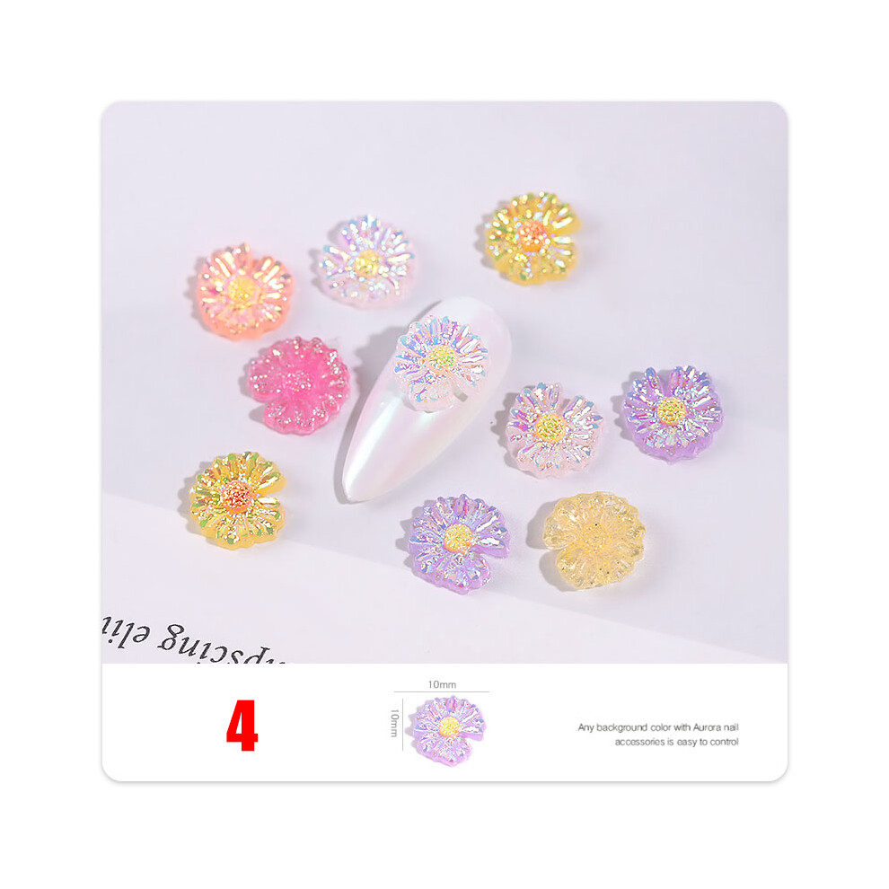 Dachuang Beauty (4) 3D Nail Art Decor - Bows, Bears, Flowers (10Pcs)