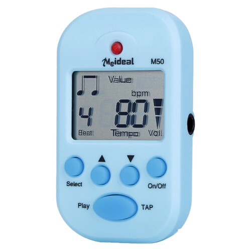 (Macaron Blue) Digital Metronome for Piano & Drums