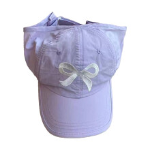 (Purple) Kids Baseball Cap Bowknot Summer Sun Hat