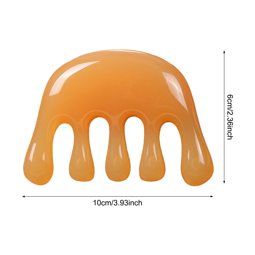 Reach-Tools (Semi-Circular Comb) Resin Scalp Massage Comb & Gua Sha Tool