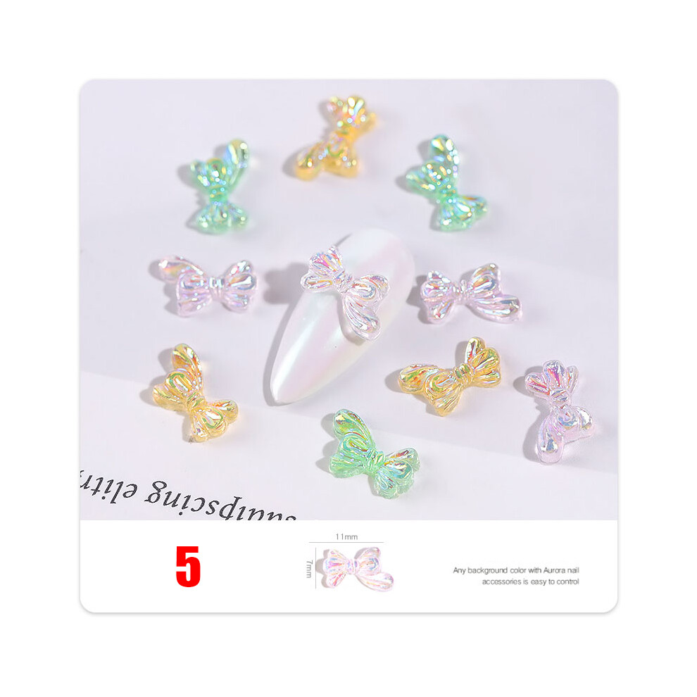Dachuang Beauty (5) 3D Nail Art Decor - Bows, Bears, Flowers (10Pcs)