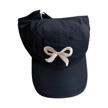 (Black) Kids Baseball Cap Bowknot Summer Sun Hat