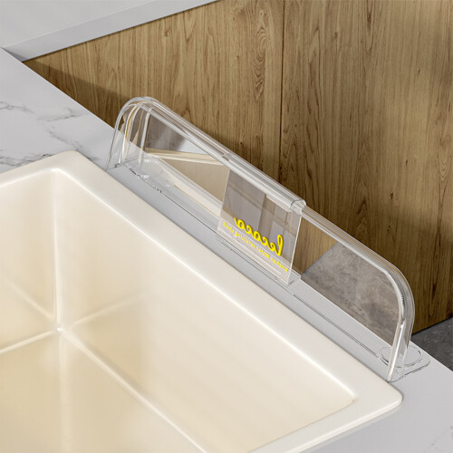 (Transparent, 8135) Adjustable Splash Guard for Kitchen Sink & Bathroom