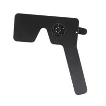 (As show, One size) Ophthalmology lorgnette 17 pinhole black plastic vision test eye blocker