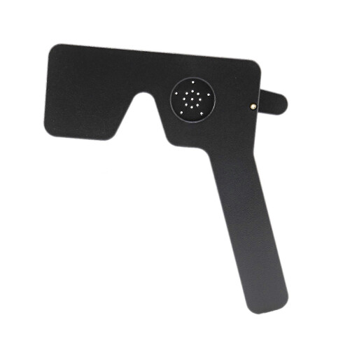 (As show, One size) Ophthalmology lorgnette 17 pinhole black plastic vision test eye blocker