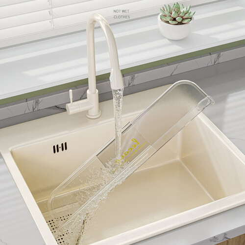 (Transparent, 8135) Adjustable Splash Guard for Kitchen Sink & Bathroom 1