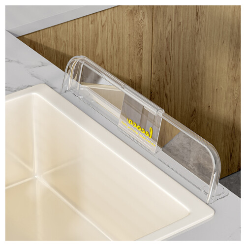 (Transparent, 8135) Adjustable Splash Guard for Kitchen Sink & Bathroom 2