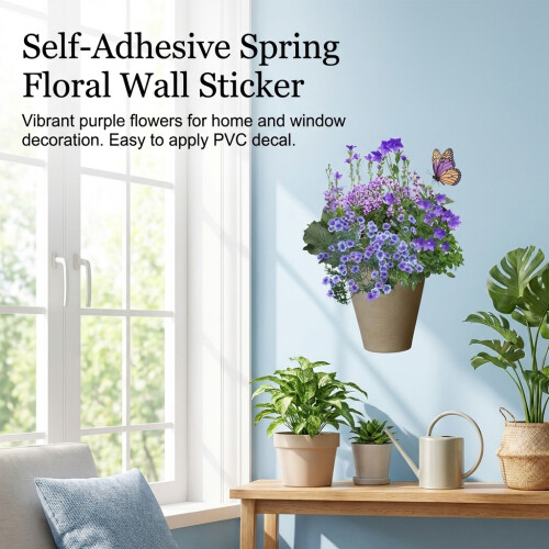(BB1968) Spring Butterfly Wall Stickers - PVC Self-Adhesive Decor 1