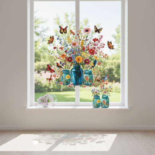 (BB2415) Spring Butterfly Wall Stickers - PVC Self-Adhesive Decor 1