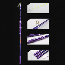 (Purple Stake, 2.1) Carbon Fiber Surf Rod w/ Spike & Reel Seat