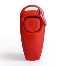 (Red) Dog Clicker Pet Training Tool Lightweight Material with whistle 2 in 1 Design Suitable for Cats Puppy Horses