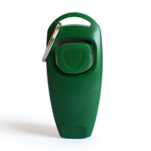 (Green) Dog Clicker Pet Training Tool Lightweight Material with whistle 2 in 1 Design Suitable for Cats Puppy Horses