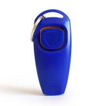 (Blue) Dog Clicker Pet Training Tool Lightweight Material with whistle 2 in 1 Design Suitable for Cats Puppy Horses