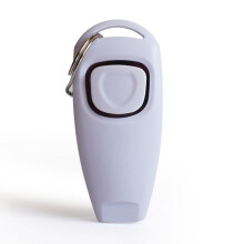 (White) Dog Clicker Pet Training Tool Lightweight Material with whistle 2 in 1 Design Suitable for Cats Puppy Horses