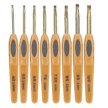 (As show, One size) Aluminum Crochet Hook Set, Crochet Kit Accessories, Needle Case for Crafting
