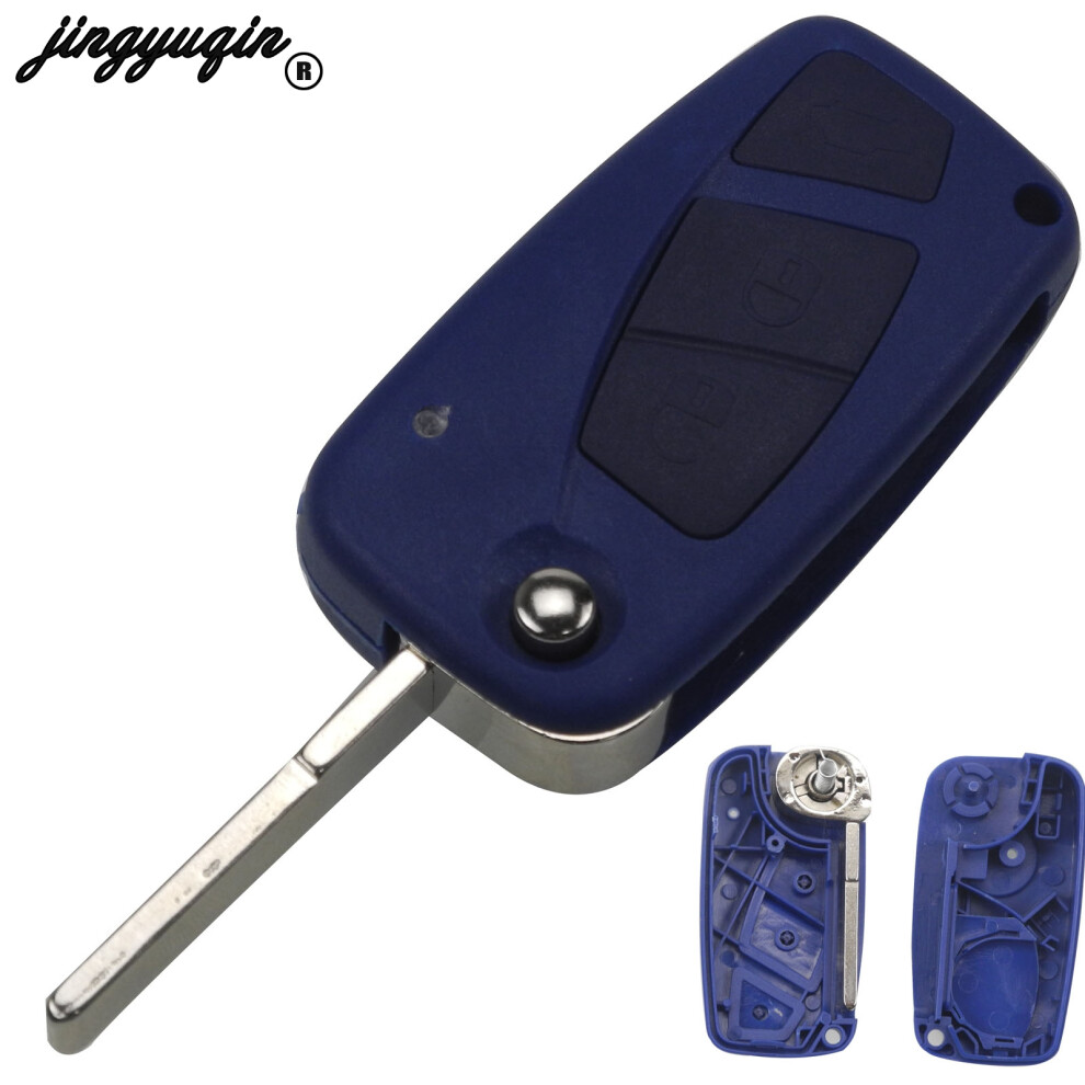 Folding Remote Key Shell Case Cover Sip22 Blade 3 Buttons For Fiat Punto Ducato Stilo Panda Case Fob Blue 6935161682168