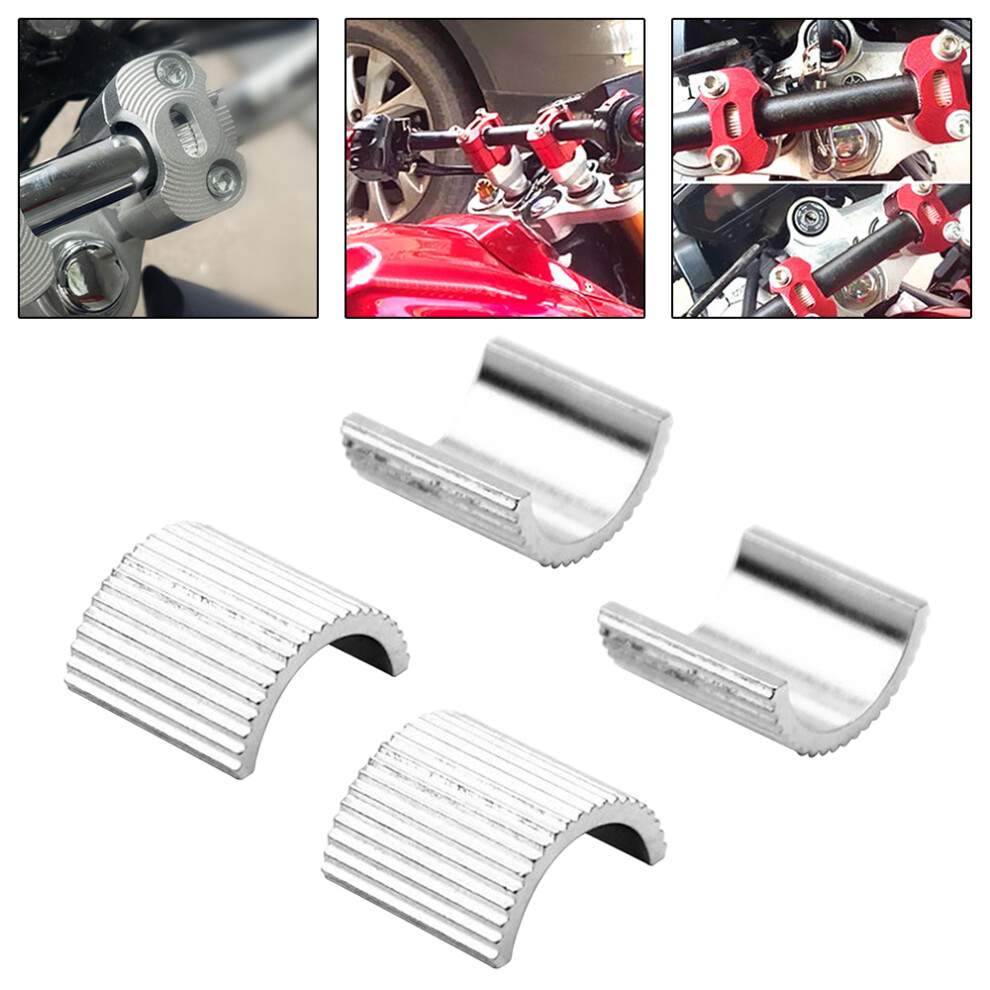 4Pcs/Set Motorcycle Handlebar Riser Spacer Handle Bar Clamp Adapter 22Mm To 28Mm Aluminum Alloy Spacers For Bike Motorbike 6935161646580