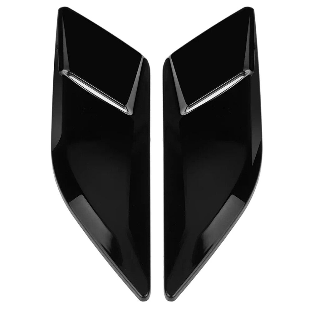 2Pcs Bonnet Air Outlet Trim Decoration Cover Glossy Car Bonnet Air Outlet Decor Covers For Range Rover Sport L494 14-18 Black 6935161639285