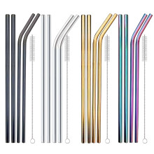 4Pcs Stainless Steel Straw with Cleaning Brush Replacement Straw Long Straws for Stanley 40oz Cup Accessories