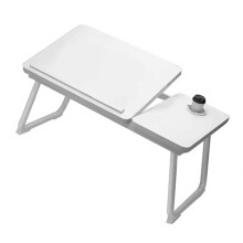 Tavolo pieghevole da letto - Tavolo multifunzionale per laptop con portabicchieri DE