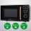 Abode Retro 20L 800W Digital Microwave Black and Rose Gold 2