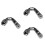 3Pcs Durable Silver Extension Adapter for Car Bike Motorcycle Use 6