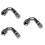 3Pcs Durable Silver Extension Adapter for Car Bike Motorcycle Use 7