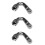 3Pcs Durable Silver Extension Adapter for Car Bike Motorcycle Use 8