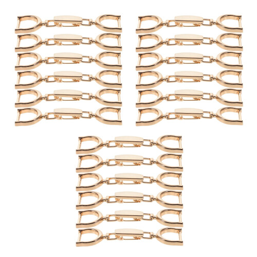 18Pièces Boucles Métalliques Dorées Pour Chaînes De Ceintures Sacs