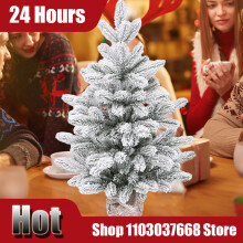 Family Christmas Tree Desktop Christmas Tree Christmas Party Atmosphere Ornaments Artificial Snowy Christmas Tree Supplies