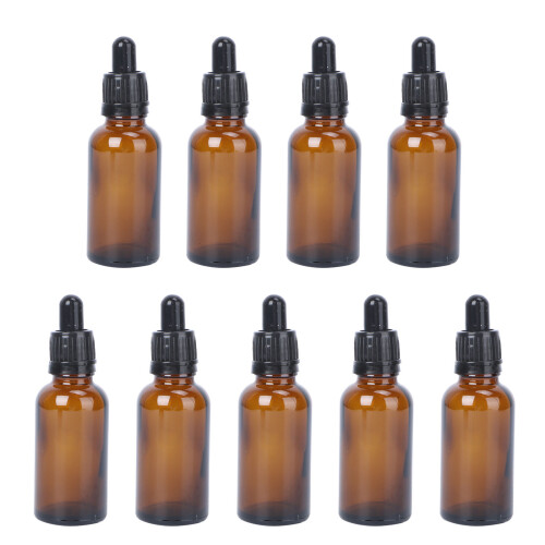 27Pck Refillable Glasflaschen Mit Tropfer Leere Flaschen Kaffeefarbe