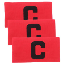 3Stk Kapitänsarmbänder Rot Nylon Elastisch Sport Zubehör