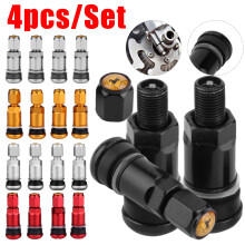 4pcs Car Tubeless Wheel Tyre Valve Stems Metal Car Motorcycle Tubeless Wheel Tyre Valve Stems Caps Replacement