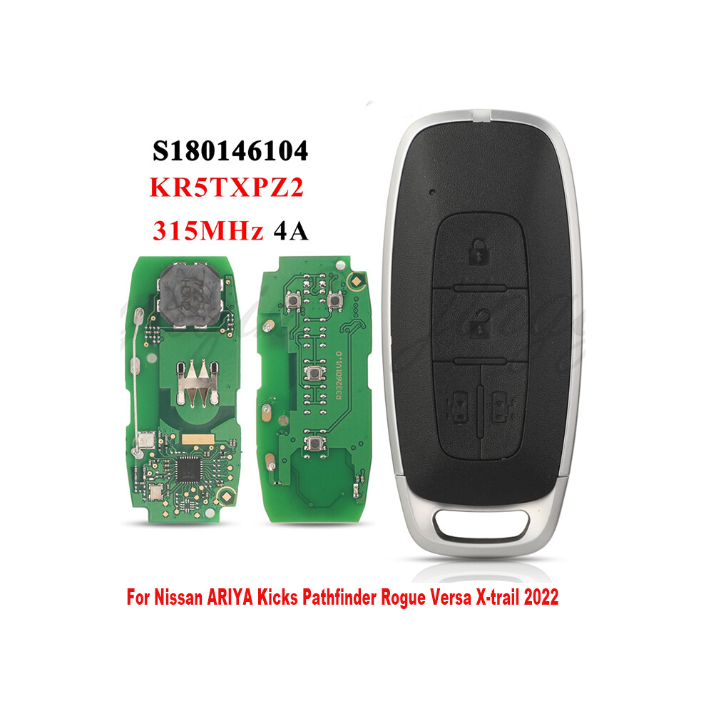 Remote 315Mhz 4A Car Key For Nissan Ariya Kicks Pathfinder Rogue Versa X-Trail 2022 Kr5txpz2/ Pn:s180146104 6935161684452
