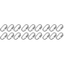 18Pcs Silver Metal Quick Link Chain Connectors Threaded Locking Links