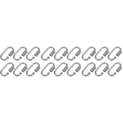 18Pcs Silver Metal Quick Link Chain Connectors Threaded Locking Links