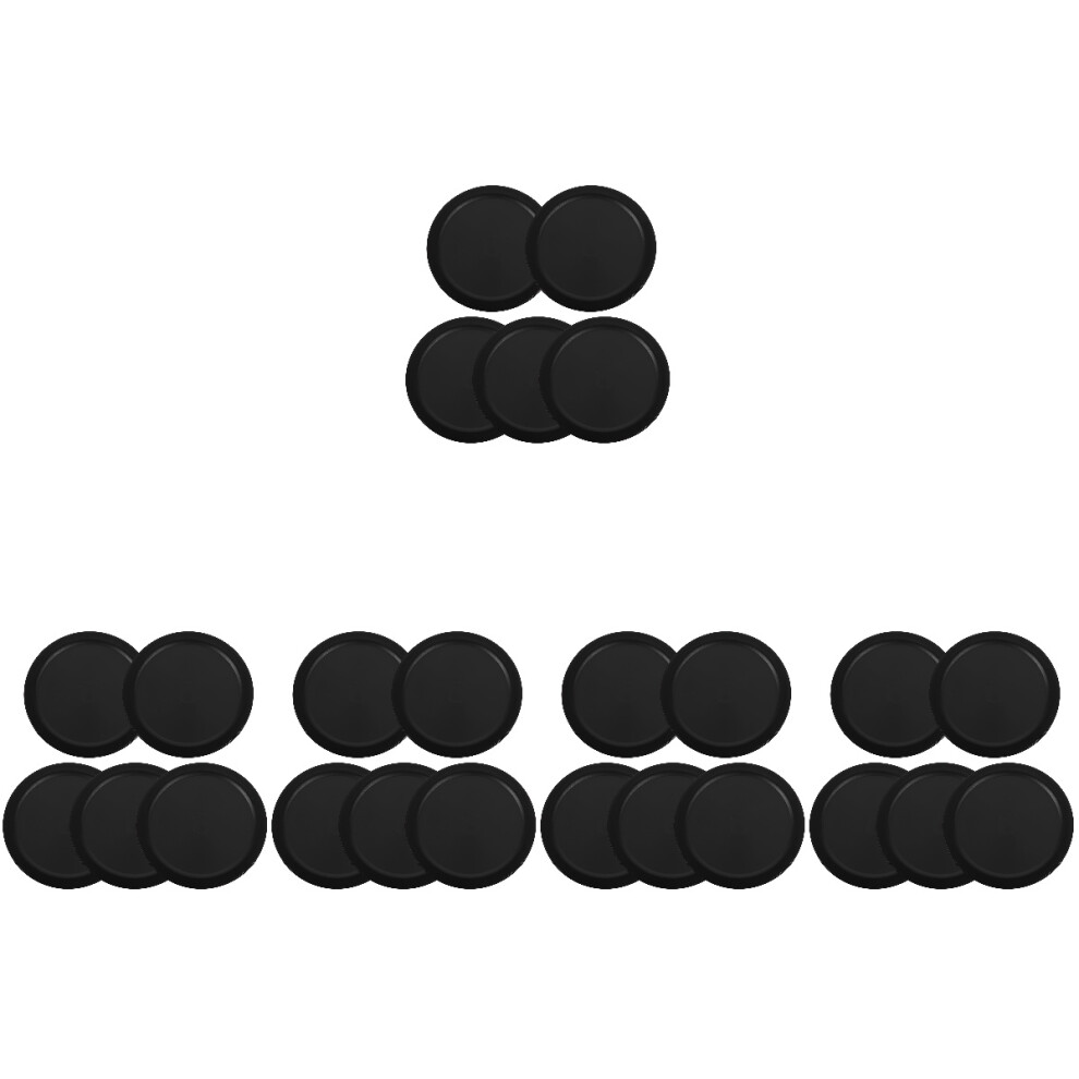 Photos - Ice Hockey Equipment 25Pcs Durable Plastic Air Hockey Pucks Black Mini Hockey Table Pieces