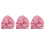 3Pcs Satin Bath Cap Pink Elastic Sleep Bonnet Multipurpose 1