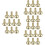 30Pcs Lamp Turn Switch Knobs Replacement Iron Golden Screw on Durable 8