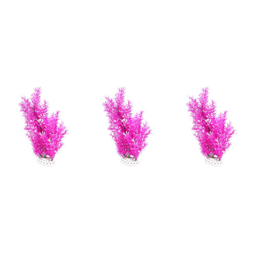 3Pièces Plantes D'aquarium Violet En Durable Décor