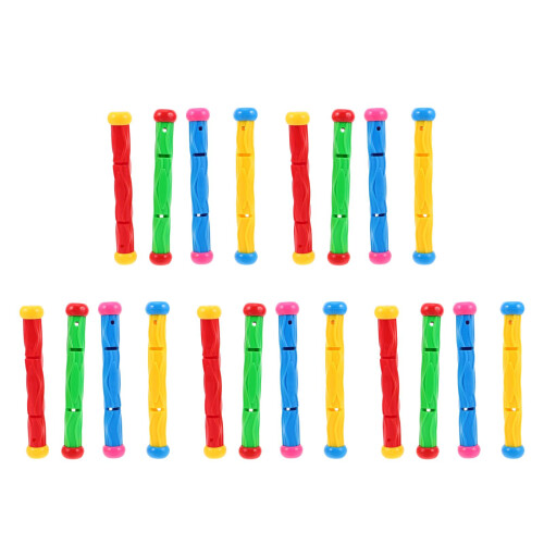 20Pcs Assorted Color Toddler Pool Toys Durable Plastic Diving Sticks