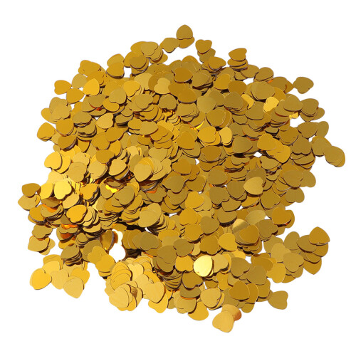 2000Pcs Golden Heart Sequin Confetti for Wedding Table Decoration