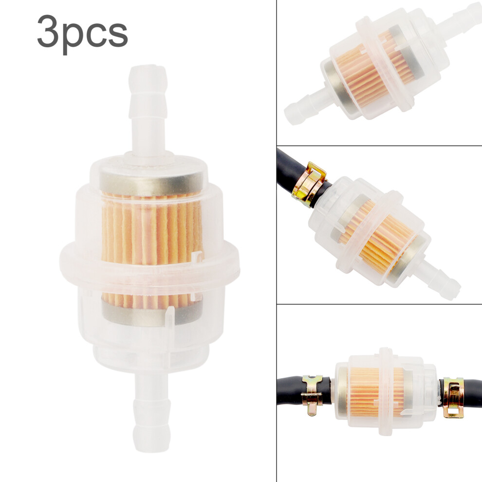 3Pcs 6Mm Motorcycle Oil Filter Inline Gas Fuel Filter For Scooter Dirt Bike Moped Atv Go Kart Plastic Filter 6935161643800
