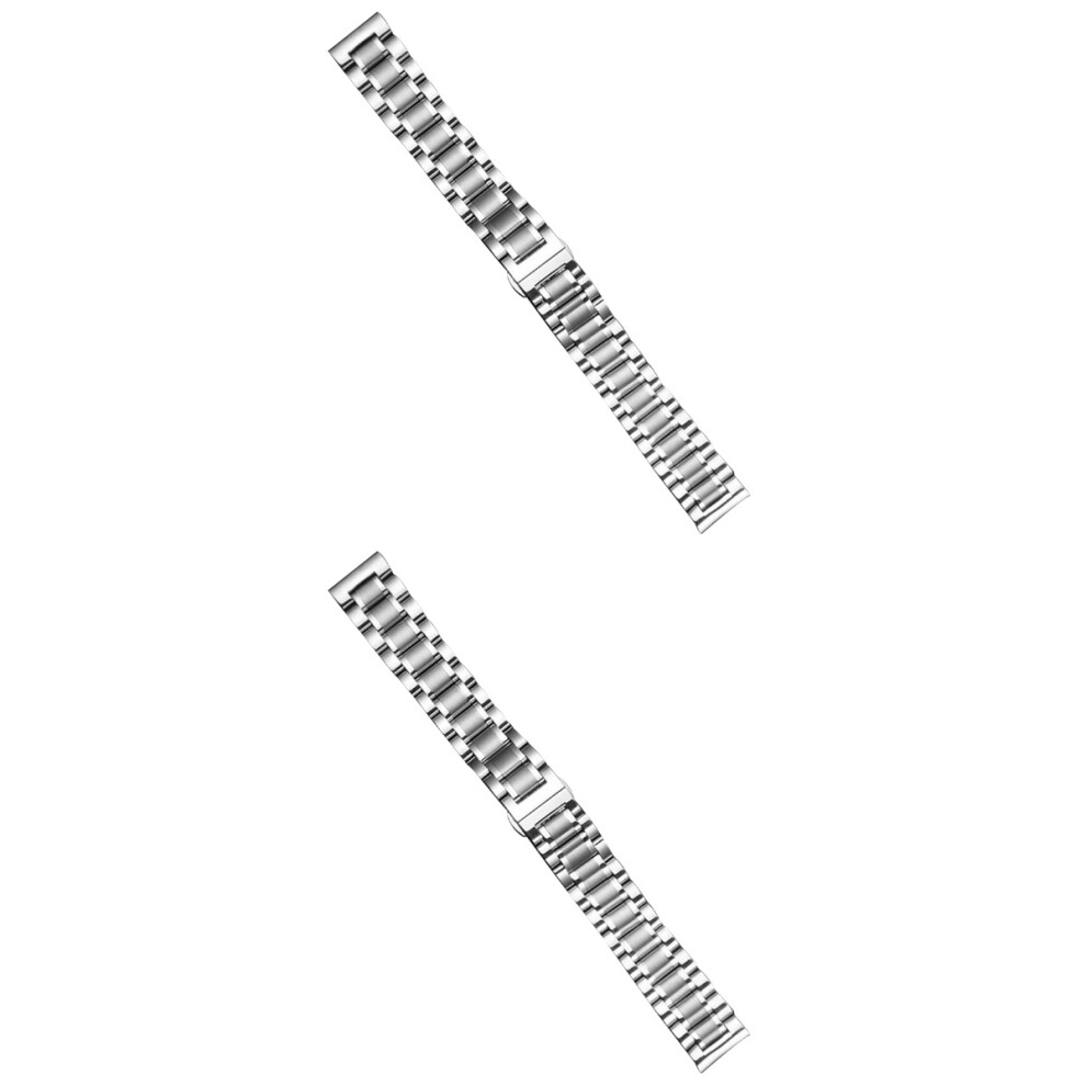 Photos - Watch Strap 2pcs Butterfly Buckle Stainless Steel