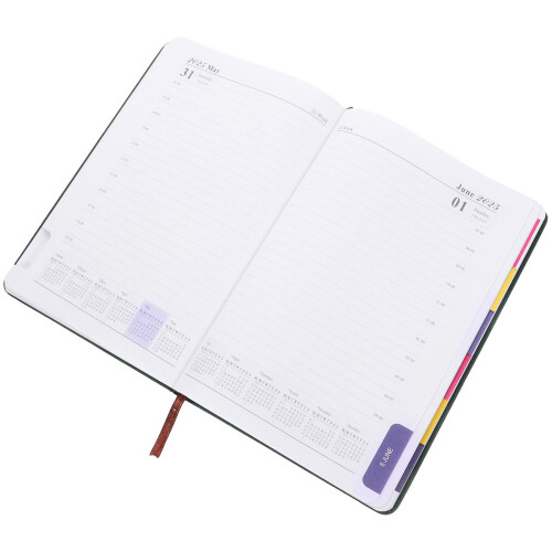 5Pièces Planner Vert Design Élégant Couverture Lisse 1