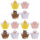 72Pcs Colorful Cake Wrapper Adornments Easy Assemble for 1