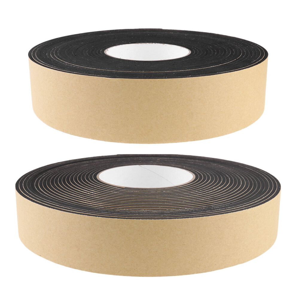 2 Rolls Sticky Tape Door Insulation Adhesive Sponge Window Seal Strip 3722485359677