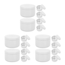 18Pcs White Metal Tin Containers for Candle Making and Essential Oils